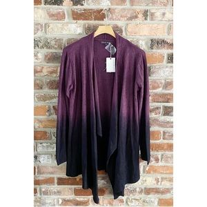 Barefoot Dreams Ombré Calypso Wrap Cardigan Sweater Plum Aubergine NEW